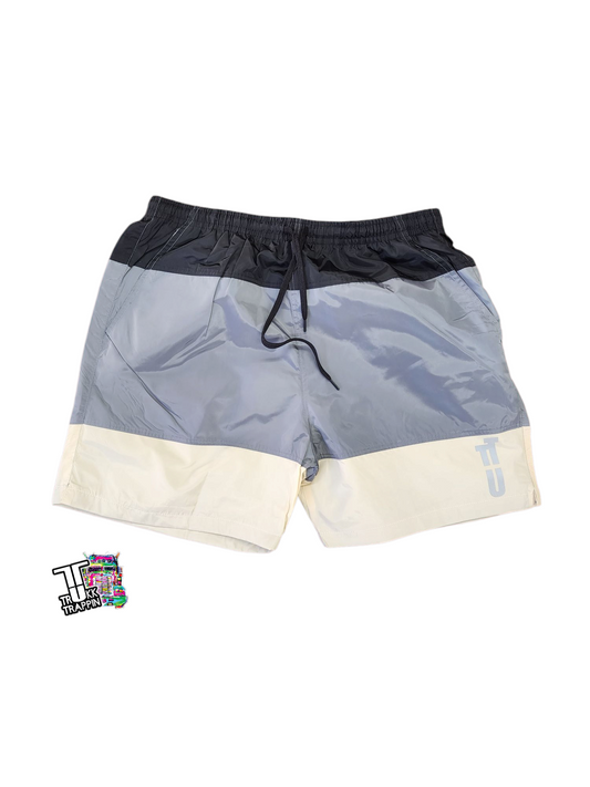 Tri Color Windbreaker Shorts